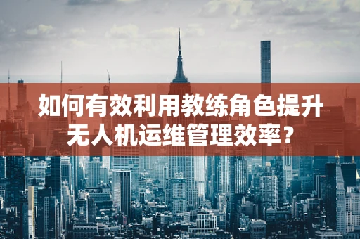 如何有效利用教练角色提升无人机运维管理效率？