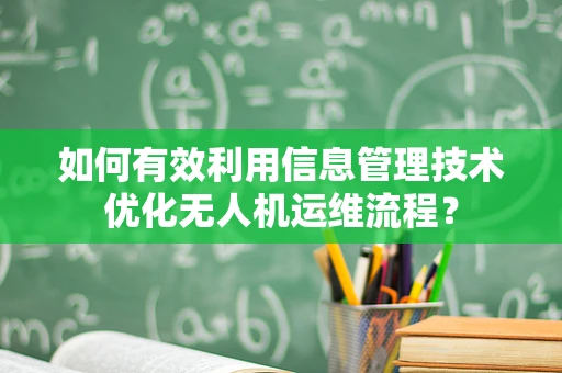 如何有效利用信息管理技术优化无人机运维流程？