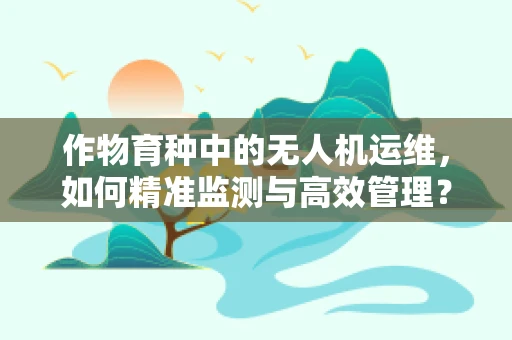 作物育种中的无人机运维，如何精准监测与高效管理？