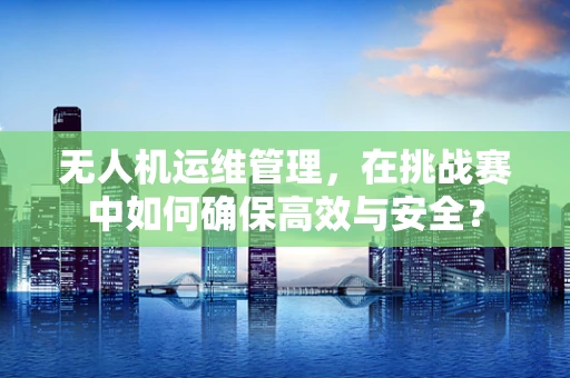 无人机运维管理，在挑战赛中如何确保高效与安全？