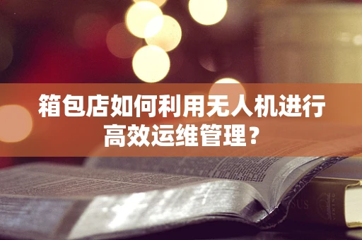 箱包店如何利用无人机进行高效运维管理？