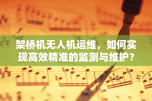 架桥机无人机运维，如何实现高效精准的监测与维护？