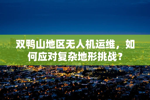 双鸭山地区无人机运维，如何应对复杂地形挑战？