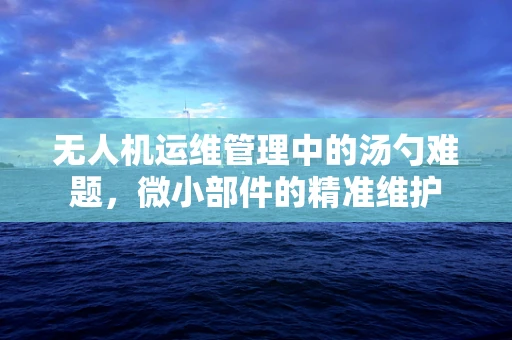 无人机运维管理中的汤勺难题，微小部件的精准维护