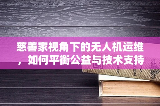 慈善家视角下的无人机运维，如何平衡公益与技术支持？