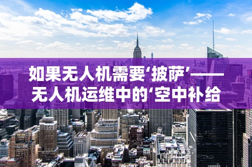 如果无人机需要‘披萨’——无人机运维中的‘空中补给’策略