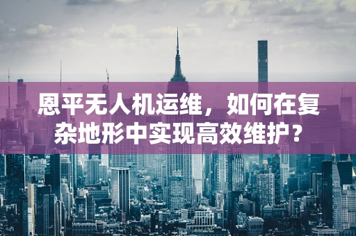 恩平无人机运维，如何在复杂地形中实现高效维护？