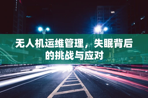 无人机运维管理，失眠背后的挑战与应对