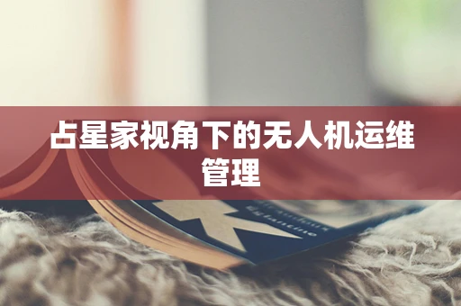 占星家视角下的无人机运维管理