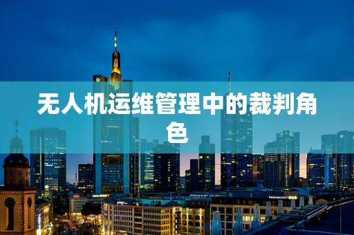 无人机运维管理中的裁判角色