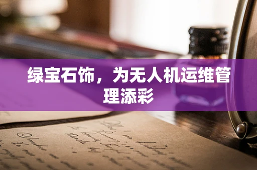 绿宝石饰，为无人机运维管理添彩