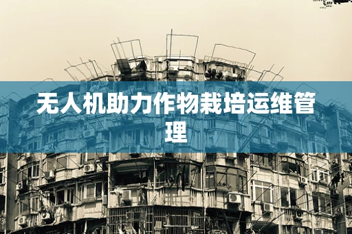 无人机助力作物栽培运维管理