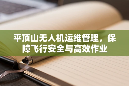 平顶山无人机运维管理，保障飞行安全与高效作业