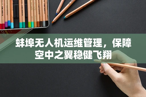 蚌埠无人机运维管理，保障空中之翼稳健飞翔