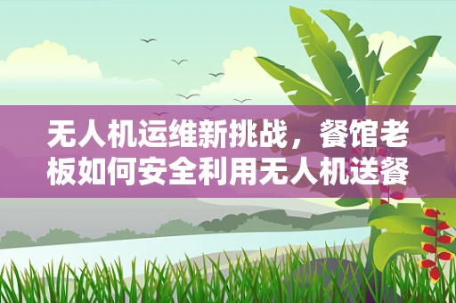 无人机运维新挑战，餐馆老板如何安全利用无人机送餐？