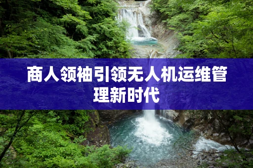 商人领袖引领无人机运维管理新时代
