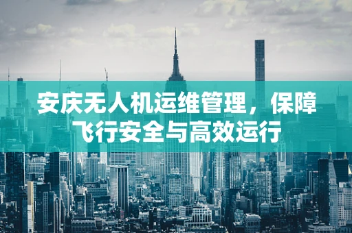 安庆无人机运维管理，保障飞行安全与高效运行