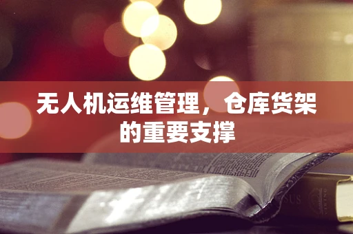 无人机运维管理，仓库货架的重要支撑