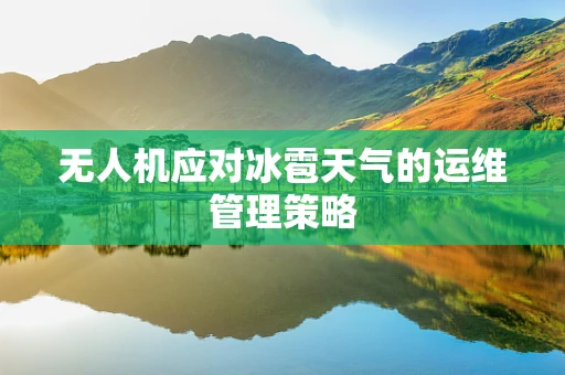 无人机应对冰雹天气的运维管理策略