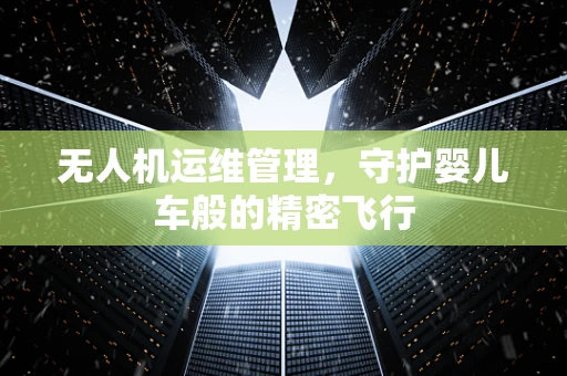 无人机运维管理，守护婴儿车般的精密飞行