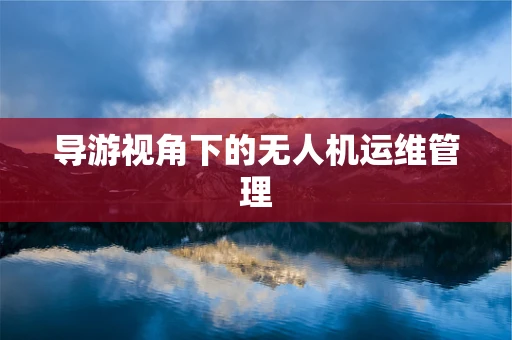 导游视角下的无人机运维管理