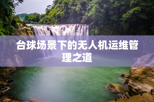 台球场景下的无人机运维管理之道