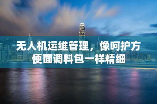 无人机运维管理，像呵护方便面调料包一样精细