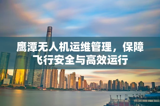 鹰潭无人机运维管理，保障飞行安全与高效运行