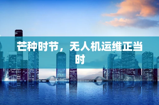 芒种时节，无人机运维正当时