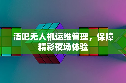酒吧无人机运维管理，保障精彩夜场体验