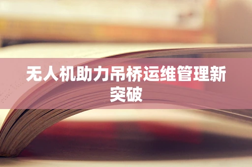 无人机助力吊桥运维管理新突破