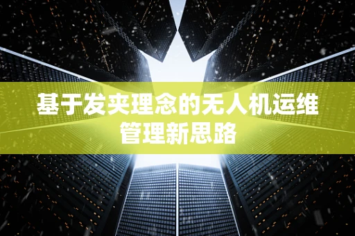 基于发夹理念的无人机运维管理新思路