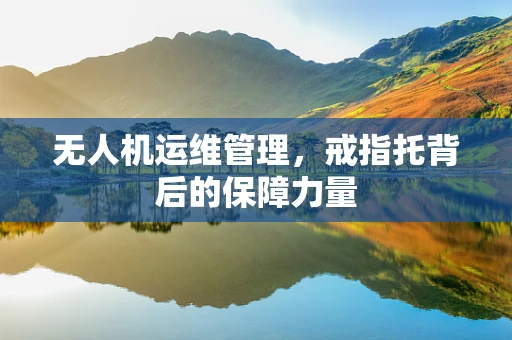 无人机运维管理，戒指托背后的保障力量