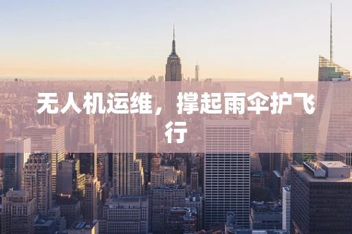 无人机运维，撑起雨伞护飞行