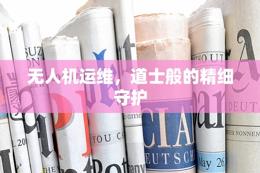 无人机运维，道士般的精细守护