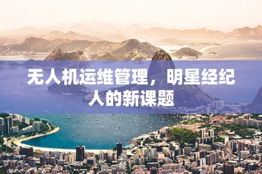 无人机运维管理，明星经纪人的新课题