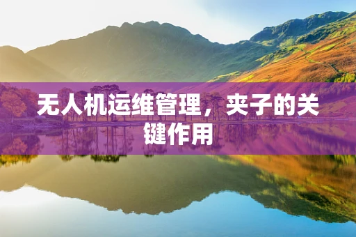 无人机运维管理，夹子的关键作用