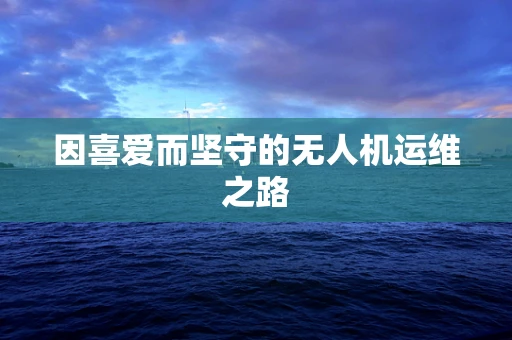 因喜爱而坚守的无人机运维之路