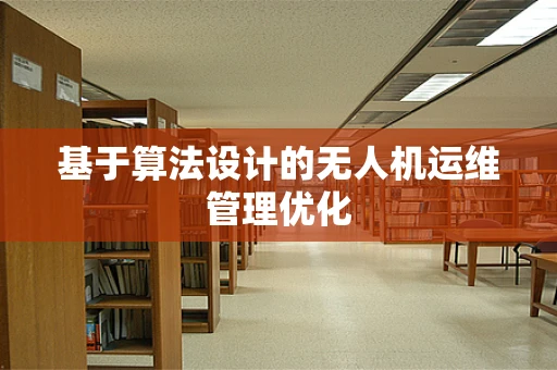 基于算法设计的无人机运维管理优化