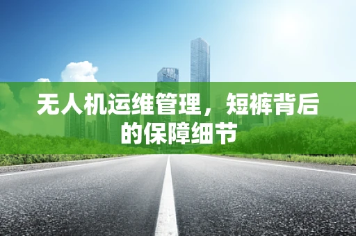 无人机运维管理，短裤背后的保障细节