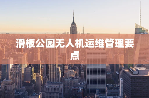 滑板公园无人机运维管理要点