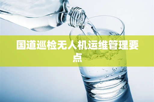 国道巡检无人机运维管理要点