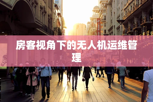 房客视角下的无人机运维管理