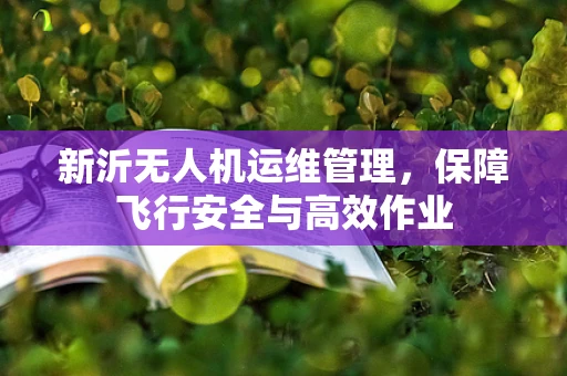 新沂无人机运维管理，保障飞行安全与高效作业