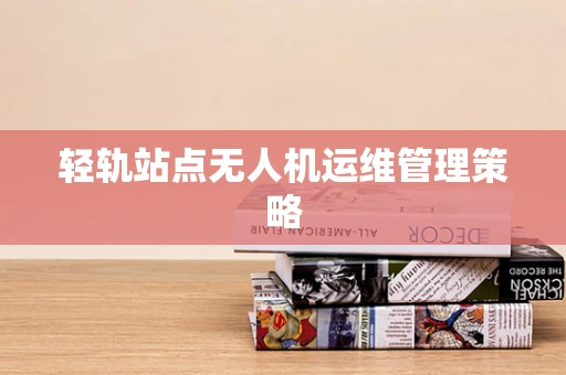 轻轨站点无人机运维管理策略