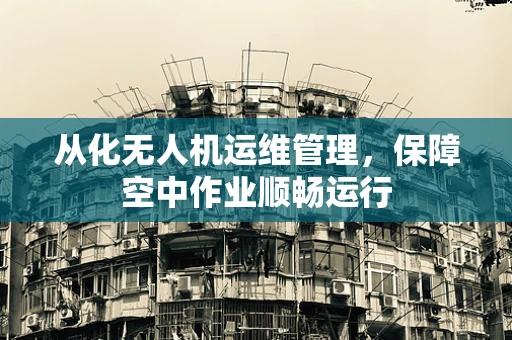 从化无人机运维管理，保障空中作业顺畅运行