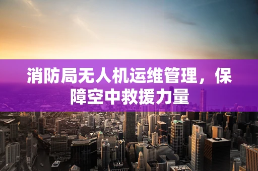 消防局无人机运维管理，保障空中救援力量