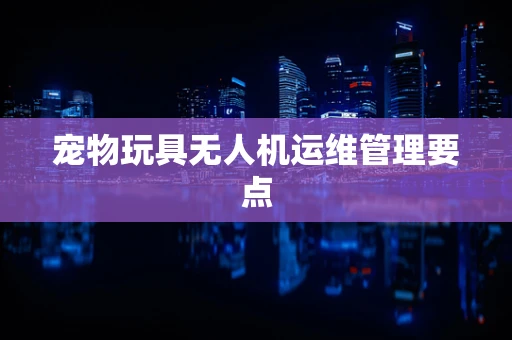 宠物玩具无人机运维管理要点