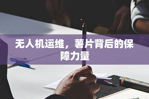 无人机运维，薯片背后的保障力量