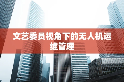 文艺委员视角下的无人机运维管理
